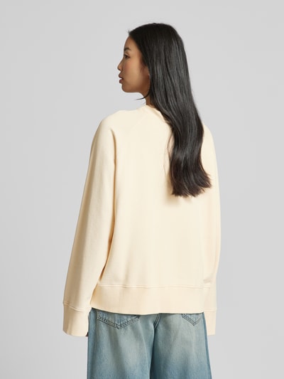 Jake*s Casual Oversized Sweatshirt mit Raglanärmeln Hellgelb 5