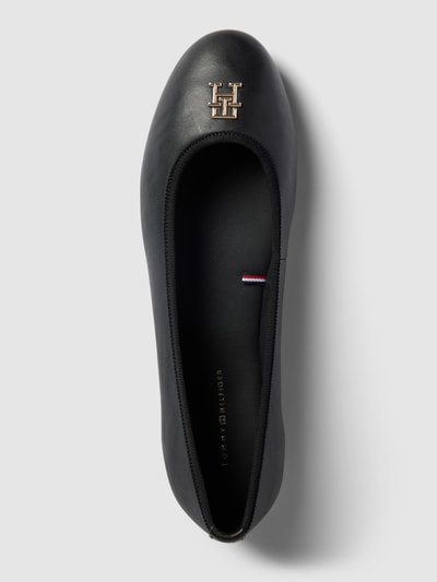 Tommy Hilfiger Ballerinas aus Leder mit Label-Applikation Black 4