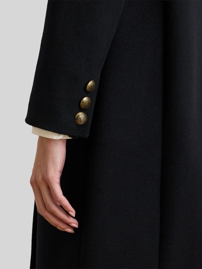 Lauren Ralph Lauren Regular fit lange jas van mix van wol en kasjmier Zwart - 6