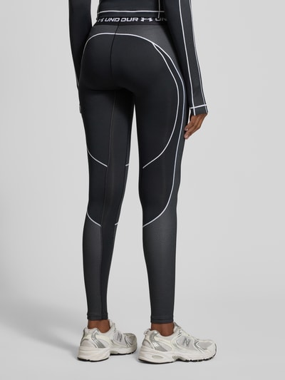 Under Armour Legginsy z elastycznym paskiem z logo Czarny 4