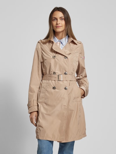 Frieda & Freddies Trenchcoat met tailleriem, model 'Nadina' Beige - 4