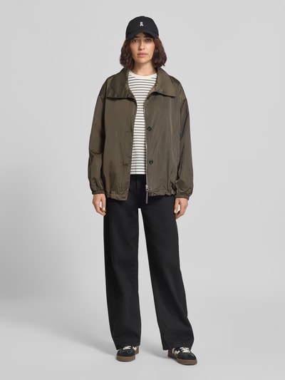 Marc O'Polo Regular Fit Blouson mit geknöpften Seitenschlitzen Mittelbraun 1