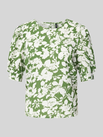 Vero Moda Bluse mit floralem Muster Modell 'FREJ' Oliv 2