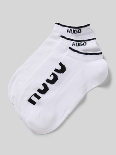 HUGO Sneaker-Socken mit Logo-Print im 3er-Pack Weiss 1