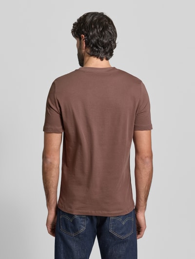 s.Oliver RED LABEL T-shirt o kroju regular fit z czystej bawełny Ciemnobrązowy 5