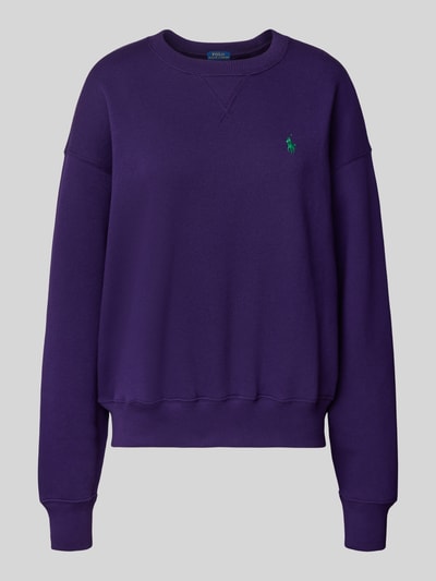 Polo Ralph Lauren Sweatshirt mit überschnittenen Schultern und Label-Stitching Purple 2