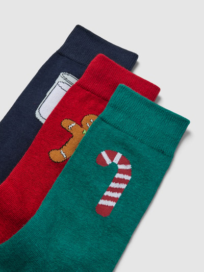 Jack & Jones Skarpety w pudełku prezentowym w zestawie 3 szt. model ‘XMAS COMFORT FOOD’ Czerwony 2