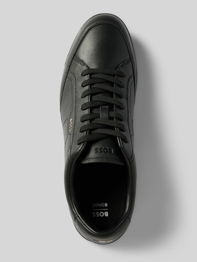 BOSS Lage sneakers van echt runderleer, model 'NITAN' Zwart - 3