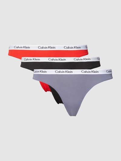 Calvin Klein Underwear String mit Label-Print im 3er-Pack Lila 2