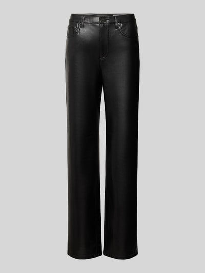 VERO MODA Wide Leg Weite Hose in Leder-Optik Modell 'TESSA' Black 1
