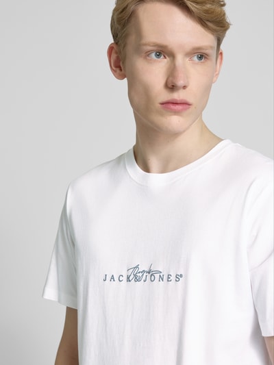 Jack & Jones T-Shirt mit Label-Print Modell 'VARENNA' Weiss 3
