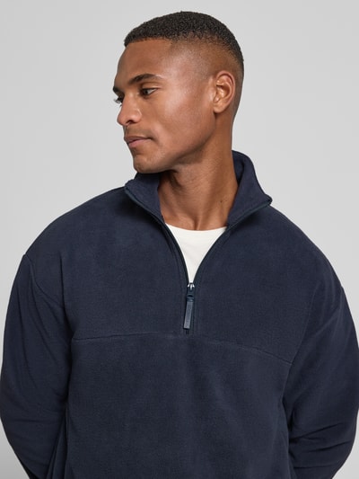 MCNEAL Fleecepullover mit Troyer-Kragen Dunkelblau 3