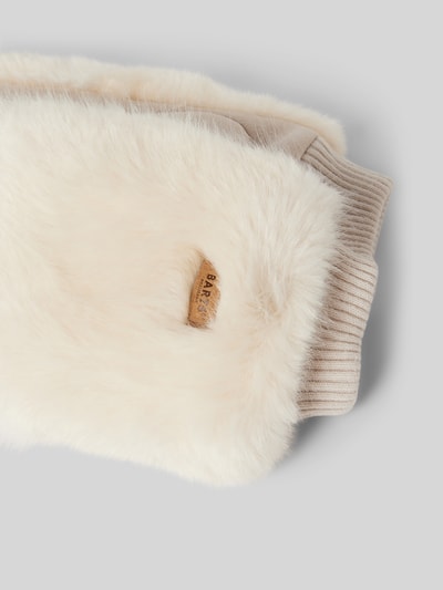 Barts Handschoenen met labeldetail, model 'Fur Mitts' Offwhite - 2