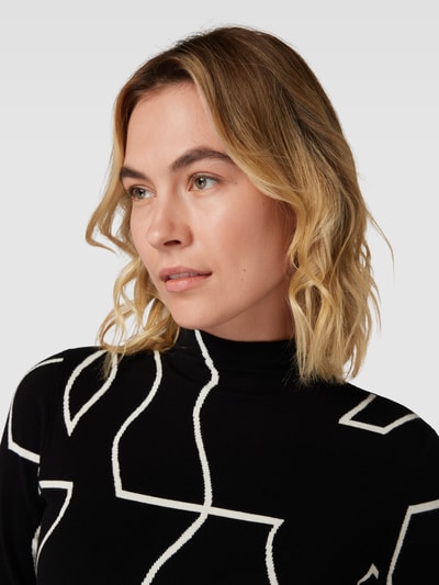 s.Oliver BLACK LABEL Midi-jurk met turtleneck Zwart - 3