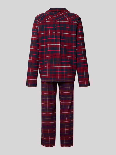 Jockey Pyjama mit Knopfleiste Bordeaux 3
