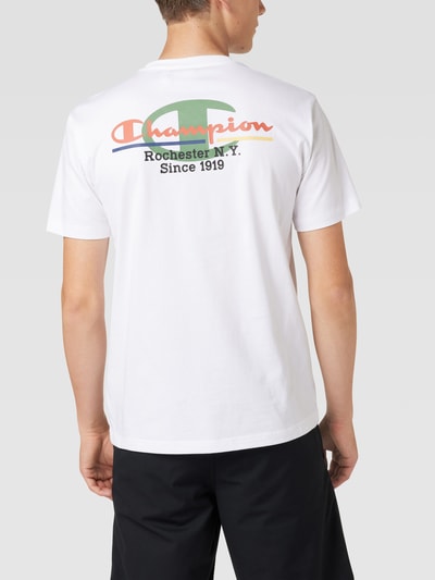 CHAMPION T-Shirt mit Label-Stitchings Weiß 5