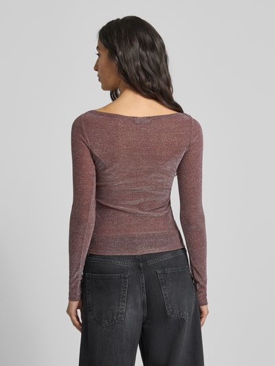 Mango Longsleeve mit U-Boot-Ausschnitt Mittelbraun 5