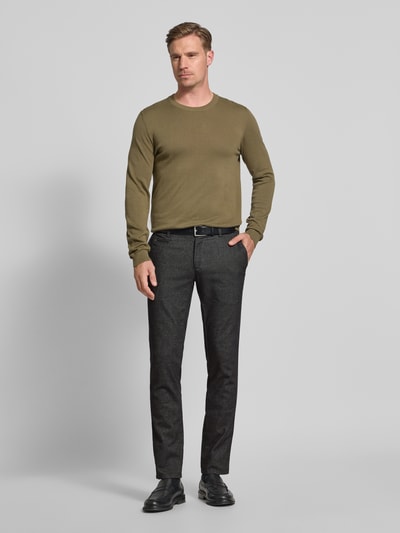 Brax Slim Fit Hose mit Gesäßtaschen Modell 'Fabio' Mittelgrau 1