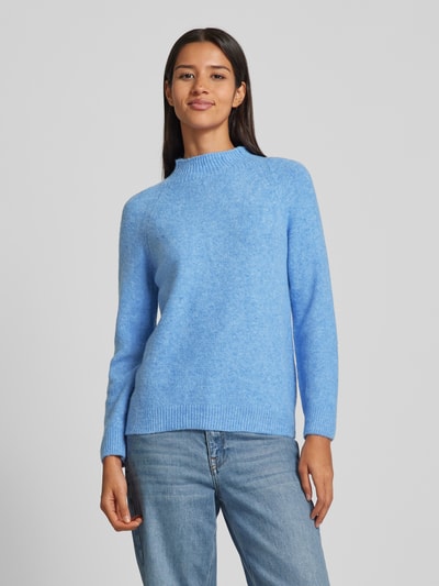 ZABAIONE Strickpullover mit gerippten Abschlüssen Hellblau 4