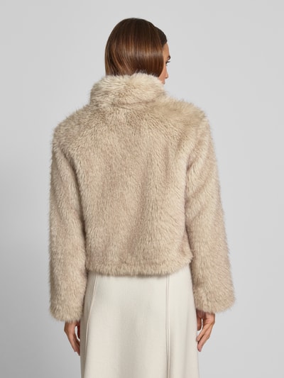 Marc Cain Jacke mit Kunstfellbesatz Taupe 5
