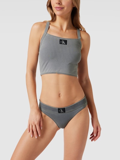 Calvin Klein Underwear Top bikini z wzorem w paski Czarny 1