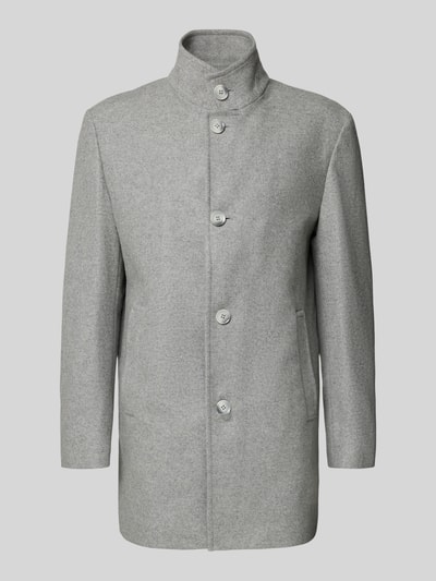 Strellson Regular fit lange jas met opstaande kraag, model 'Finchley' Zilver - 2