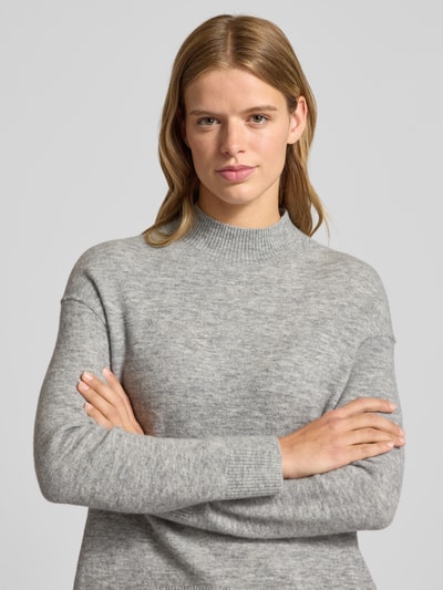 Marc O'Polo Denim Regular fit gebreide pullover van scheerwolmix  Lichtgrijs gemêleerd - 3