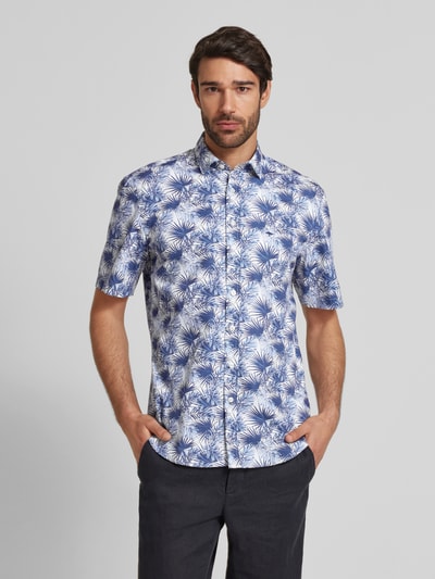 Fynch-Hatton Regular Fit Freizeithemd mit 1/2-Arm Marine 4