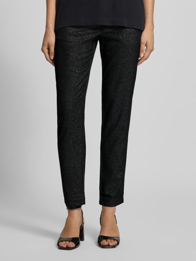 Pieces Spodnie materiałowe o kroju regular fit z dodatkiem wiskozy model ‘BOSSELLA’ Czarny 4