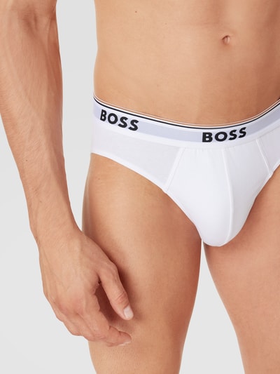 BOSS Slip mit Label-Details im 3er-Pack Modell 'Power' Mittelgrau Melange 3