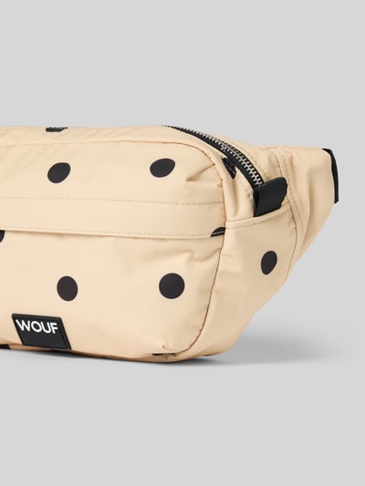 WOUF Bauchtasche mit Label-Badge Modell 'Deauville' Beige 3