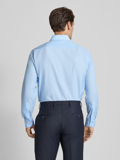 OLYMP Regular fit vrijetijdsoverhemd met logostitching, model 'New' Bleu - 5