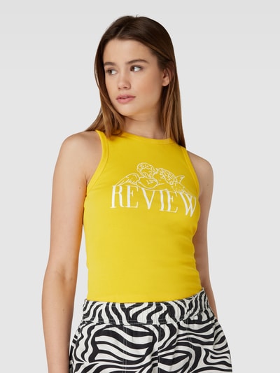 Review Tanktop met ANGEL-print Geel - 3