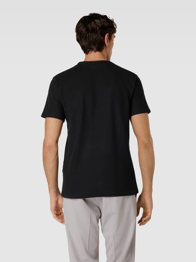 SELECTED HOMME T-shirt w jednolitym kolorze model ‘JOSEPH’ Czarny 5