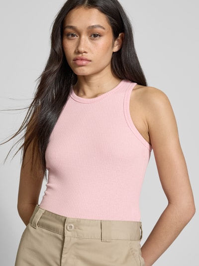 Pieces Regular Fit Tank Top in Rippoptik Modell 'RUKA' Altrosa Melange 3