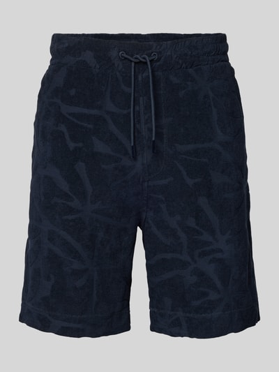 BOSS Orange Regular Fit Sweatshorts aus Baumwoll-Mix Modell 'SE_FLOWER' Marine 2