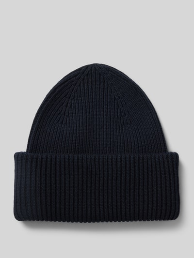 Profuomo Beanie mit breitem Umschlag Marine 1