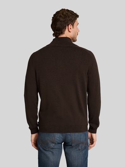 Tom Tailor Regular Fit Strickjacke aus reiner Baumwolle Dunkelbraun 5