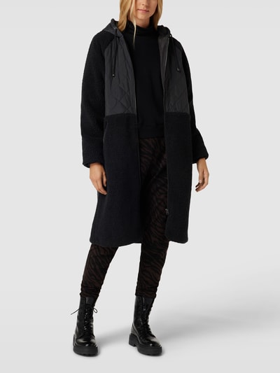 FREE/QUENT Mantel mit seitlichen Eingrifftaschen Modell 'Olga' Black 1