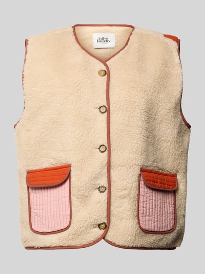 LOLLYS LAUNDRY Weste aus Teddyfell Modell 'Jace' Sand 2