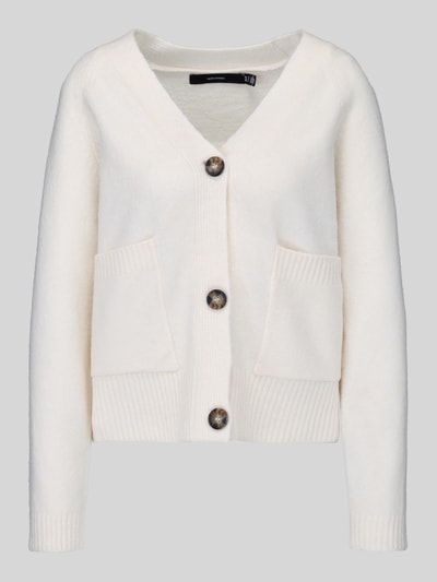 VERO MODA Oversized Strickjacke mit Woll-Anteil Modell 'BOOM'  Ecru 2