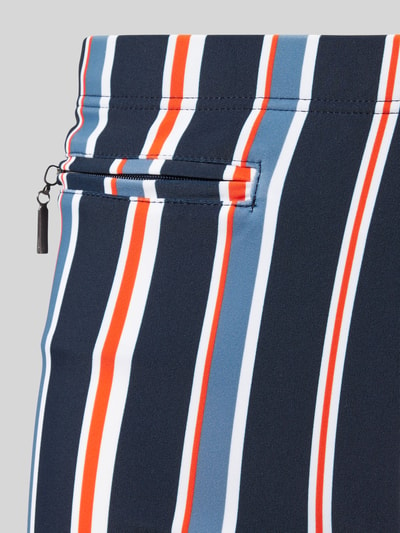 Schiesser Slim fit zwembroek met ritszak, model 'Ocean' Marineblauw - 2