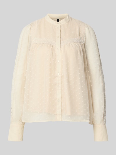 Vero Moda Regular fit chiffon blouse met dobbystructuur, model 'LEAH ANNIKA' Ecru - 2