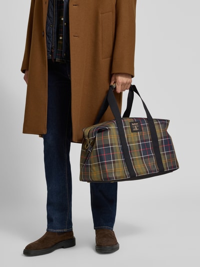 Barbour Weekendtas met all-over motief, model 'TORRIDON' Olijfgroen - 1