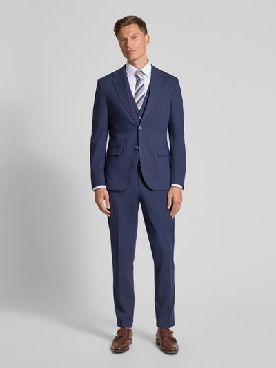 MCNEAL Slim fit 2-knoops colbert met klepzakken Marineblauw - 1