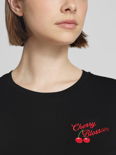 REVIEW T-Shirt mit Motiv-Stitching Black 3