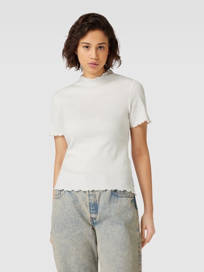 Marc O'Polo Denim T-Shirt mit Muschelsaum Offwhite 4