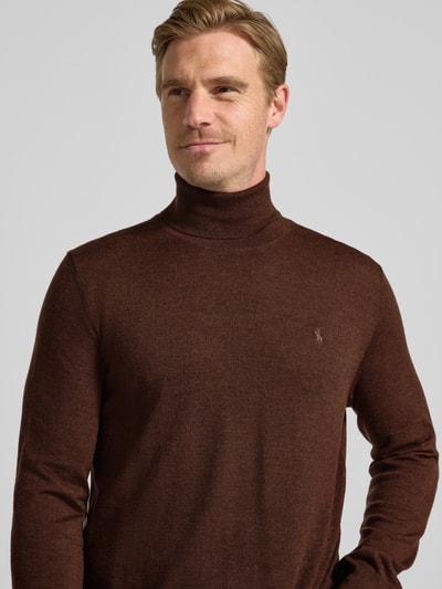 Polo Ralph Lauren Rollkragenpullover aus Merinowolle Mittelbraun 3