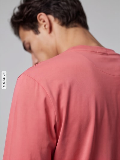 BOSS Green Regular Fit Langarmshirt aus Baumwoll-Mix Modell 'Tee Long' Pink 3
