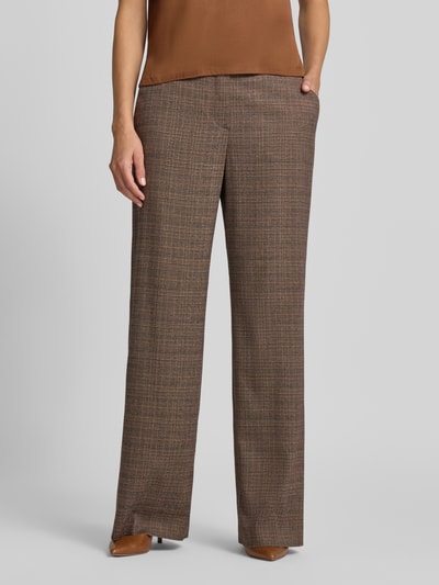 Raffaello Rossi Straight Fit Chino mit Allover-Muster Modell 'MILARA' Mittelbraun 4